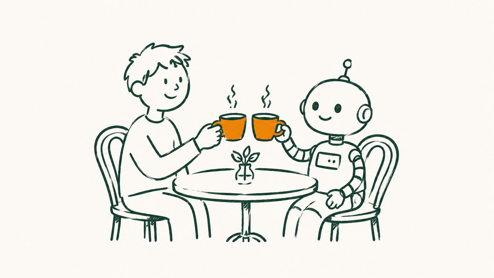 Human and AI Synergy Coffee Toast